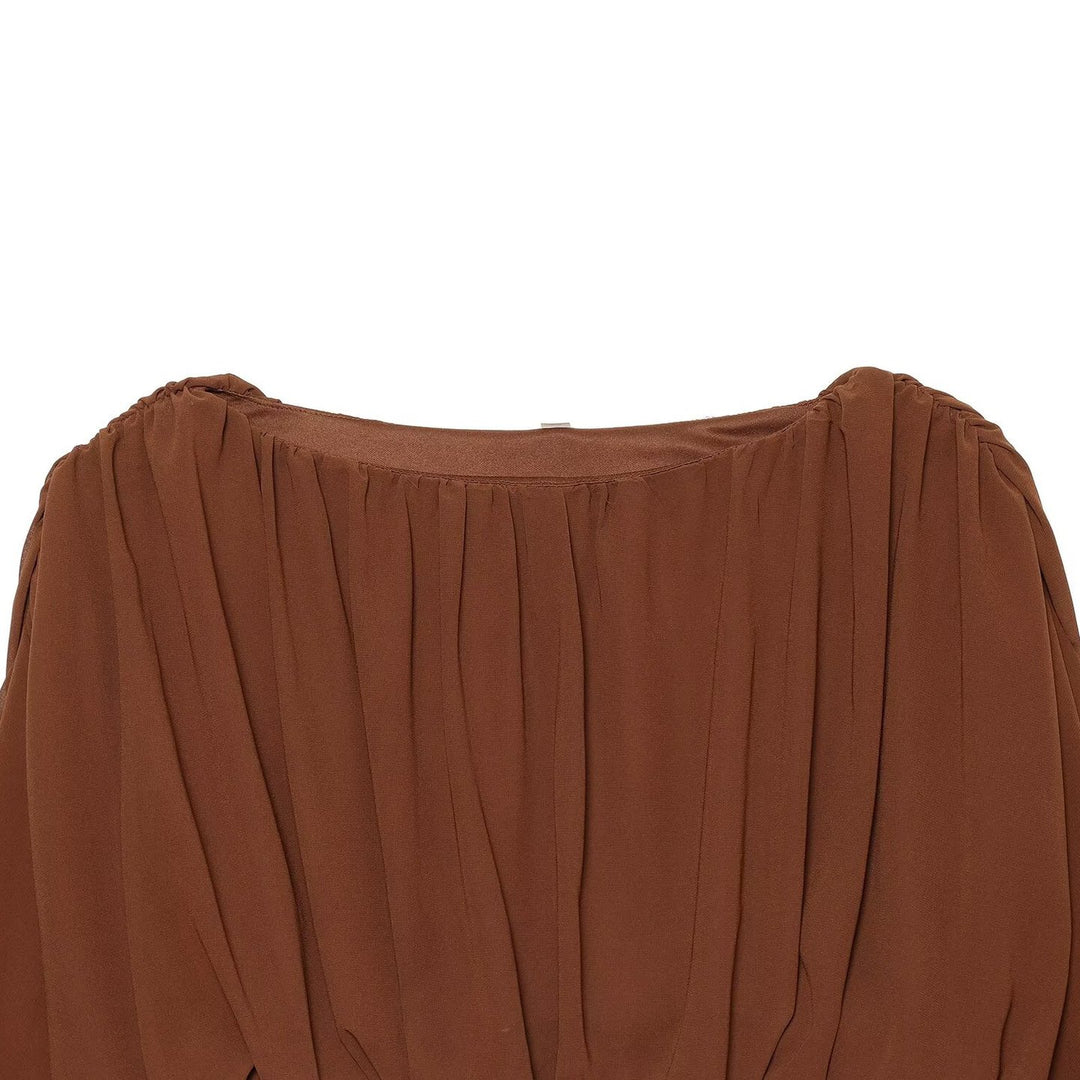 Women's Wide Palazzo Lounge Pants with Elastic Waistband and Flowing Pleat Detailing Mune Fashion