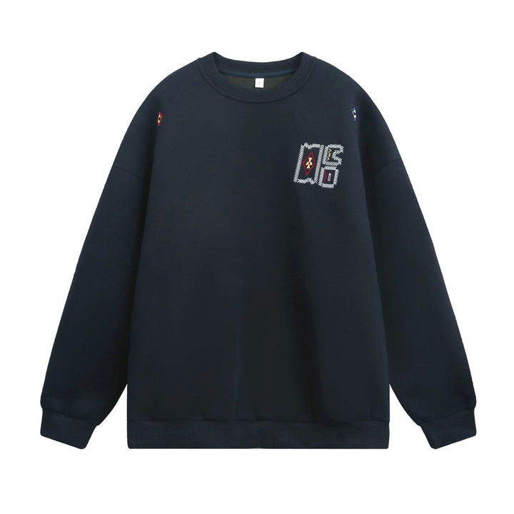 Unisex Oversized Sweatshirt with embroidered emblem and drop shoulder Mune Fashion