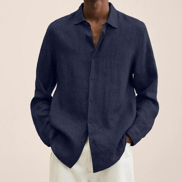 Men's light linen shirt with classic collar and casual relaxed fit Mune Fashion