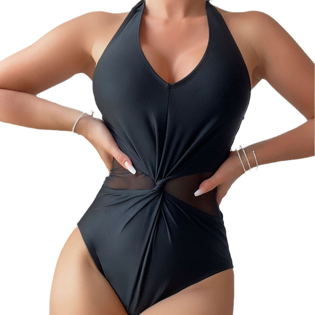 Women's sporty monokini with transparent inserts Mune Fashion
