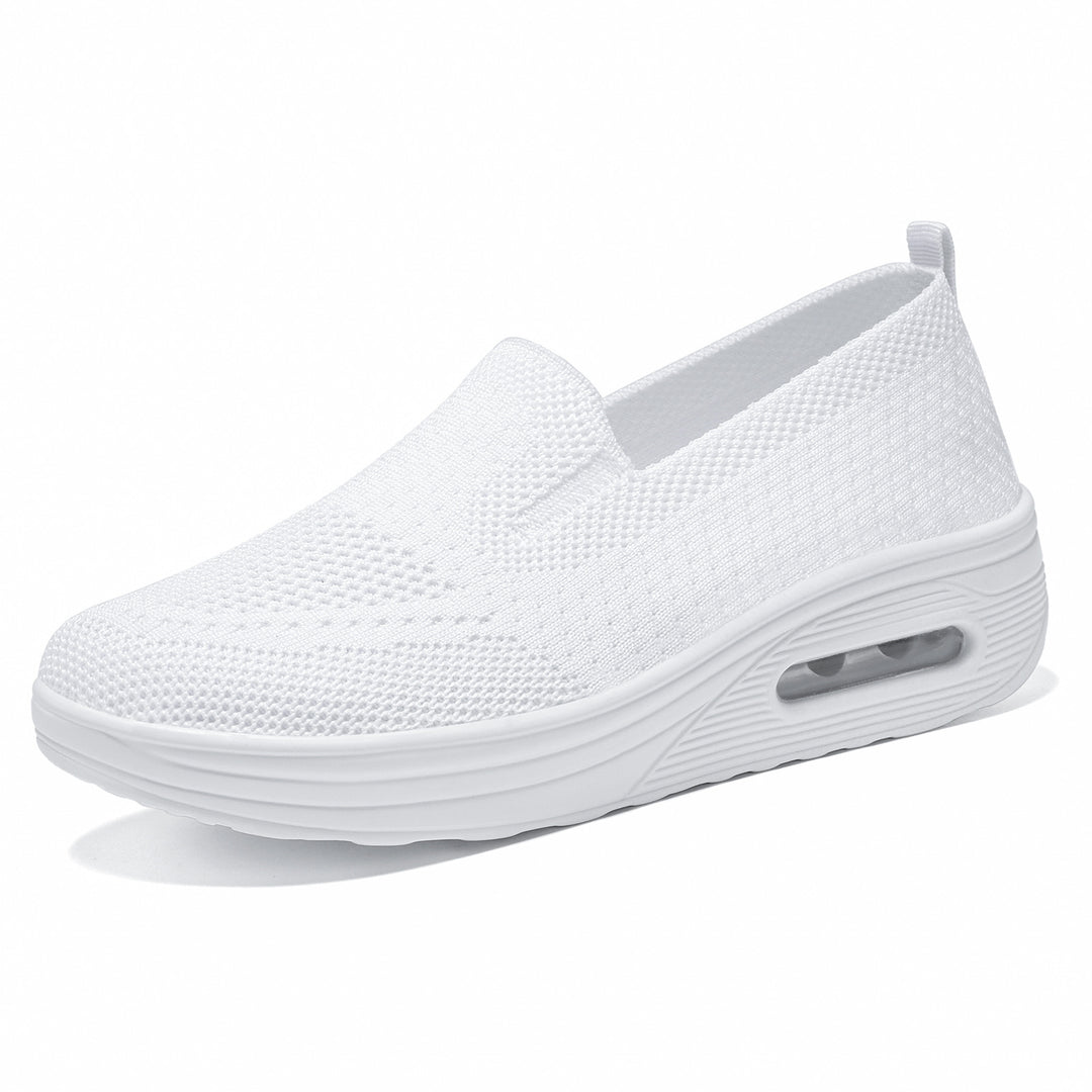 Women's knitted slip-on sneakers with air cushion cushioning and ergonomic comfort sole Mune Fashion