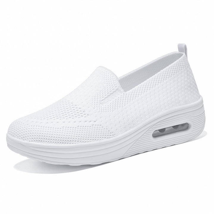 Women's knitted slip-on sneakers with air cushion cushioning and ergonomic comfort sole Mune Fashion