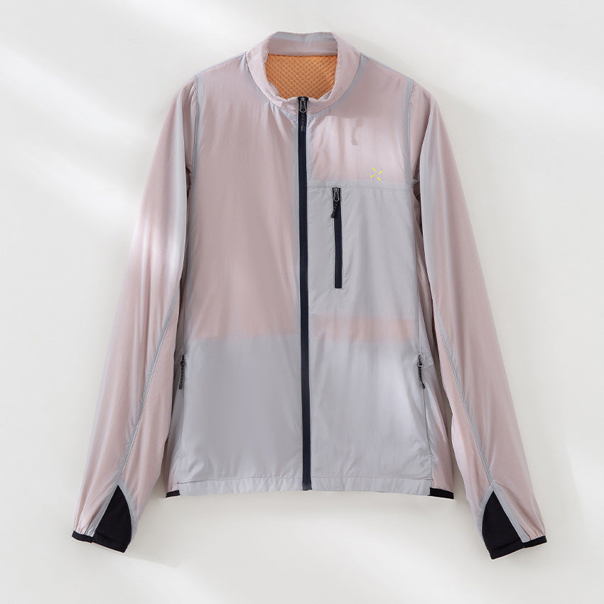 Men's Ultralight Functional Jacket with Stand Collar, Chest Pocket and Concealed Zipper Mune Fashion