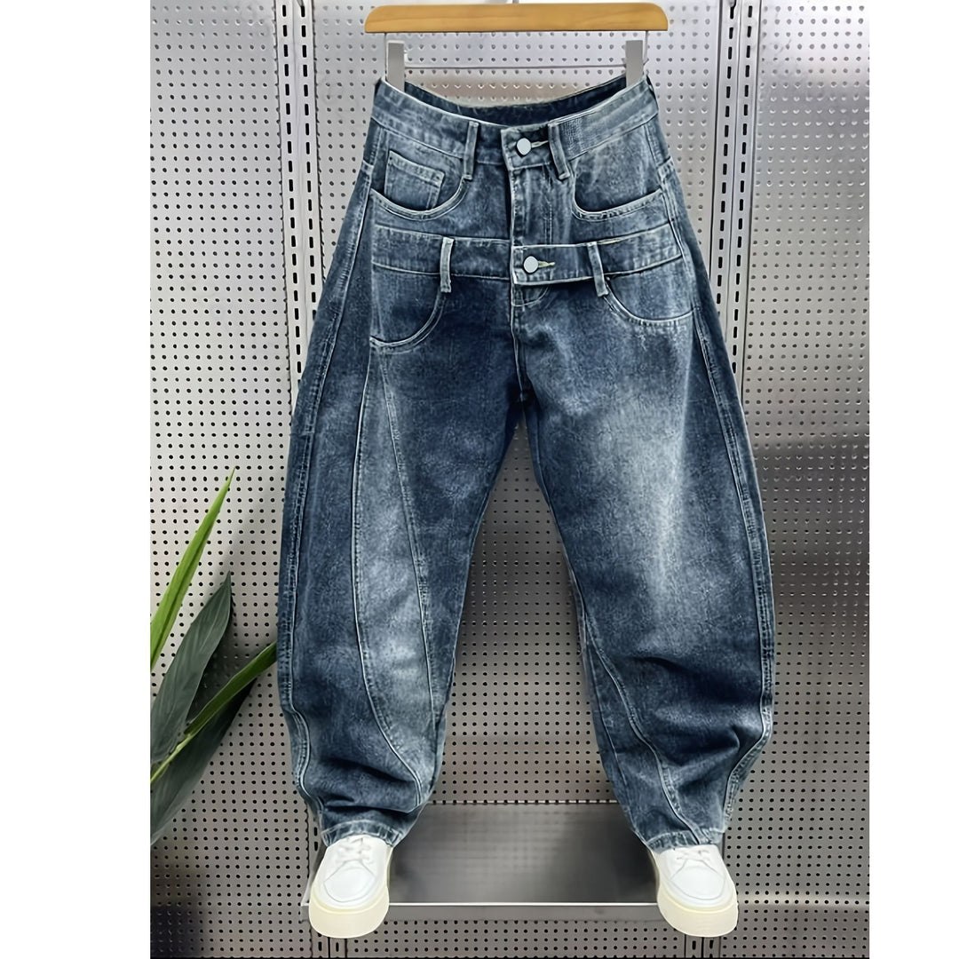 Women Oversized Jeans Mune Fashion