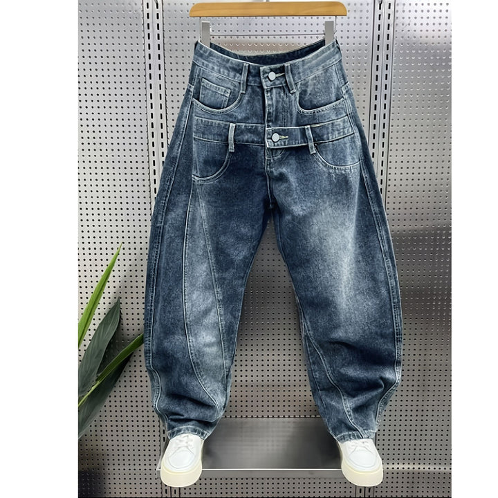 Women Oversized Jeans Mune Fashion
