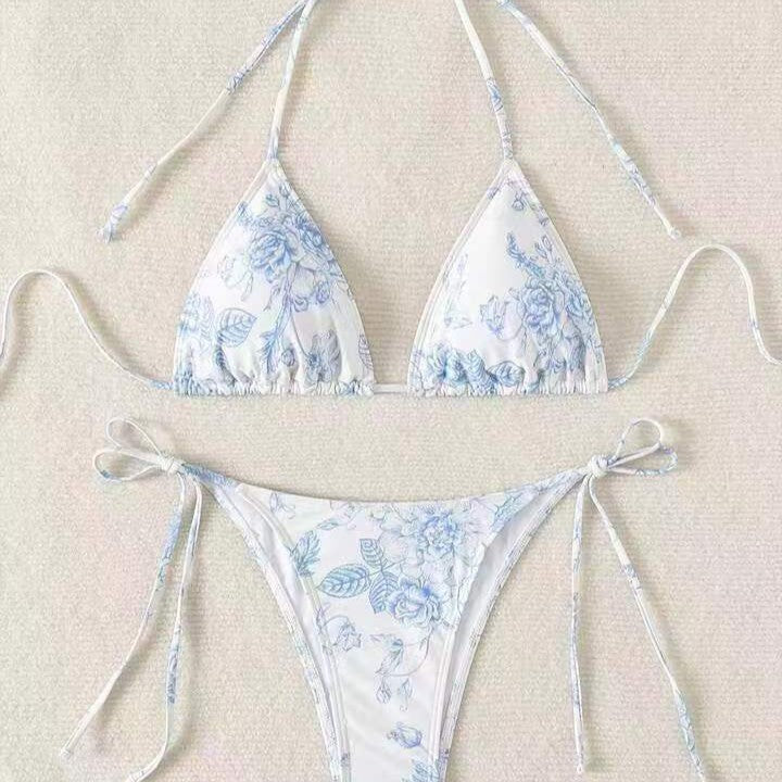 Women's Elegant Triangle Bikini Set with Removable Padding Mune Fashion