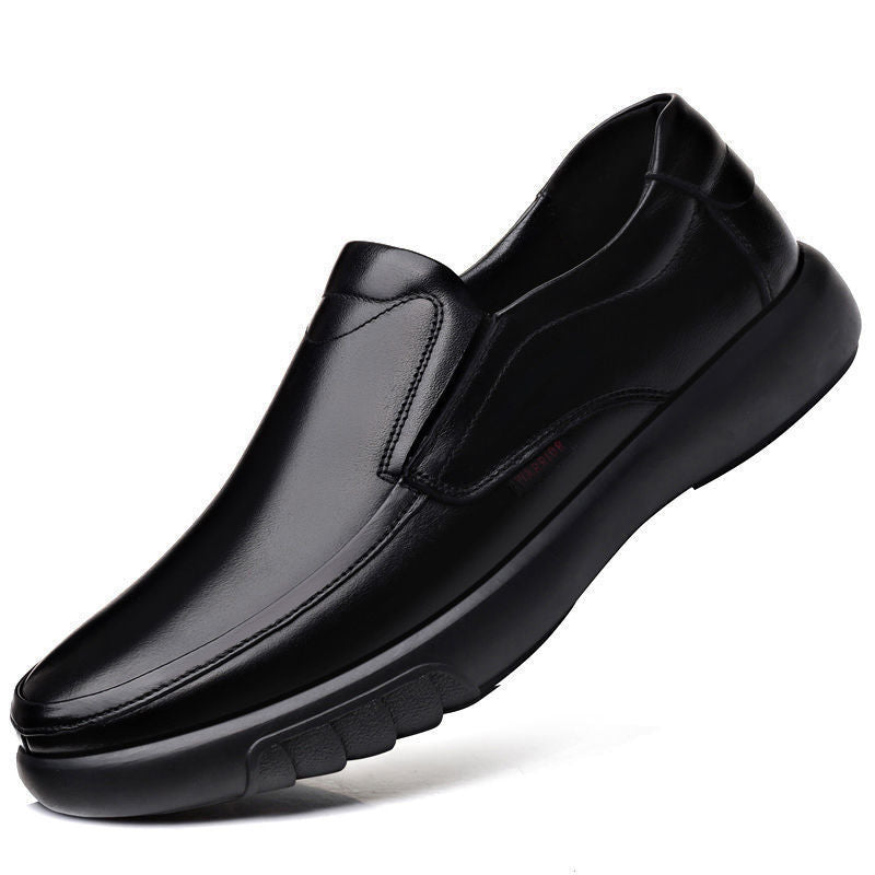 Men's Elegant Comfort Slip-On in Leather Look with Cushioning Platform Sole Mune Fashion