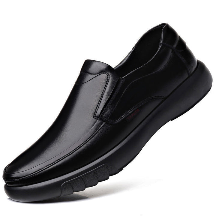 Men's Elegant Comfort Slip-On in Leather Look with Cushioning Platform Sole Mune Fashion
