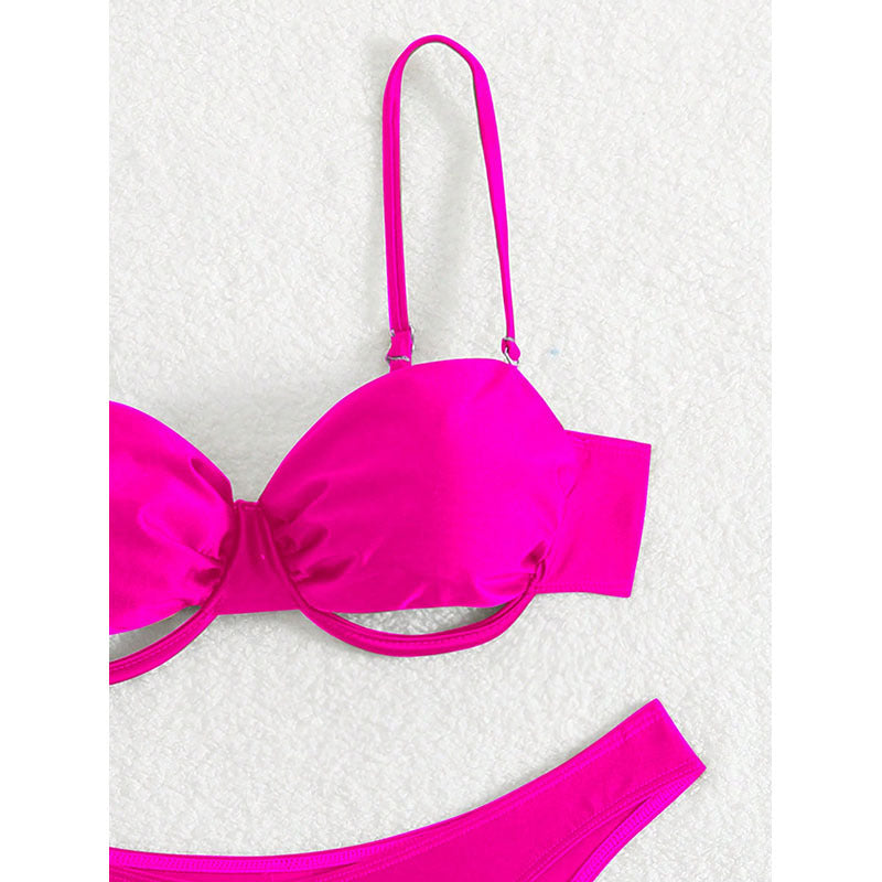 Women Push-Up Bikini Set with Elegant Ring Detail Mune Fashion