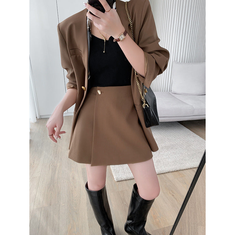 Women's Elegant Blazer with Skirt Mune Fashion