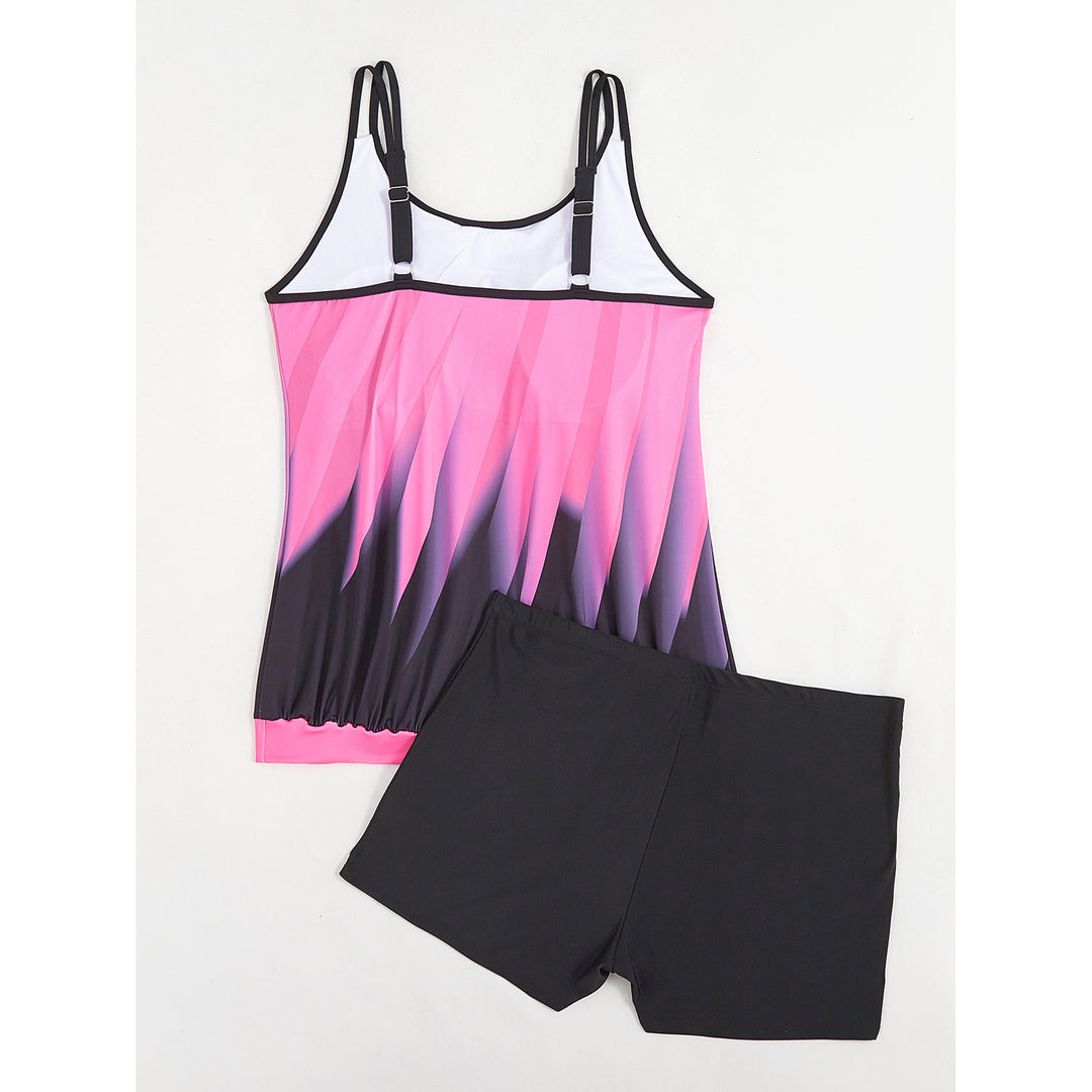 Women's Tankini Set with Comfortable Top and Shorter Shorts Mune Fashion