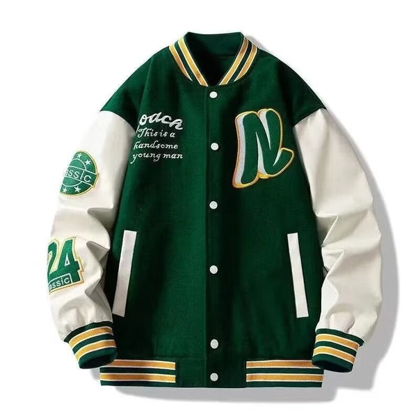 Men's Varsity Jacket with Classic Details Mune