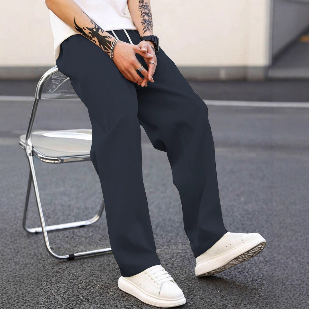 Men's fashionable leisure pants with loose fit and elastic waistband Mune Fashion