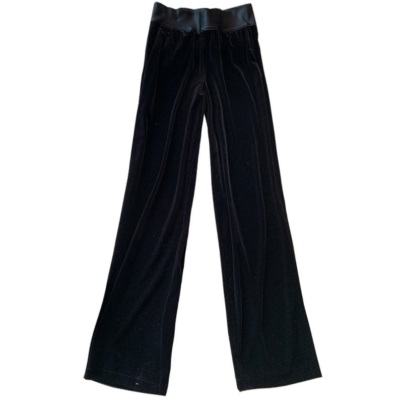Women Elegant and Wide Pleated Fabric Pants Mune Fashion