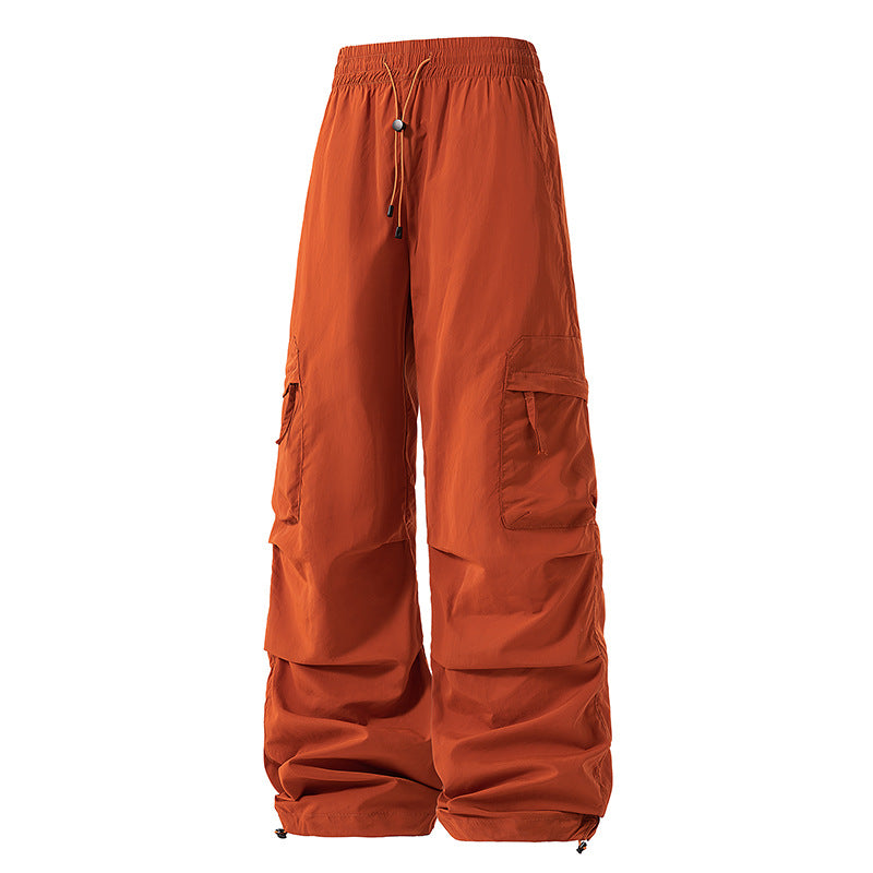 Women's cargo pants with elastic waistband