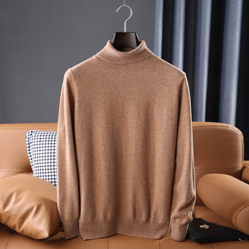 Men's Fine Turtleneck Sweater in Slim Minimal Silhouette made of Wool-Cashmere Mix Mune Fashion