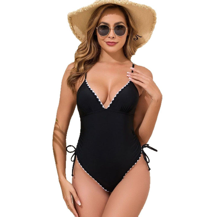 Women's Elegant One-Piece Swimsuit with Sophisticated Ruffle Decoration Mune Fashion