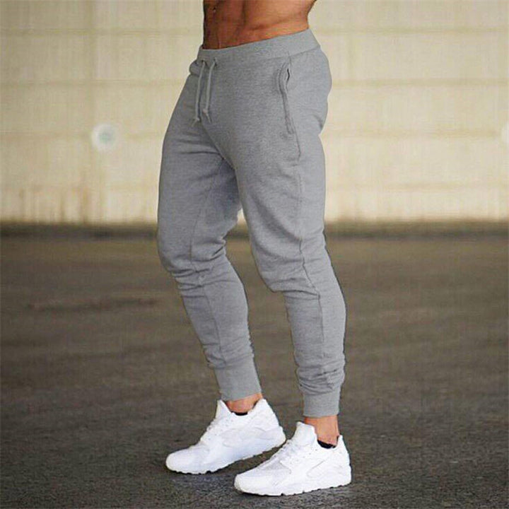 Men's tapered jogging pants cotton blend with cuffs and drawstring Mune Fashion