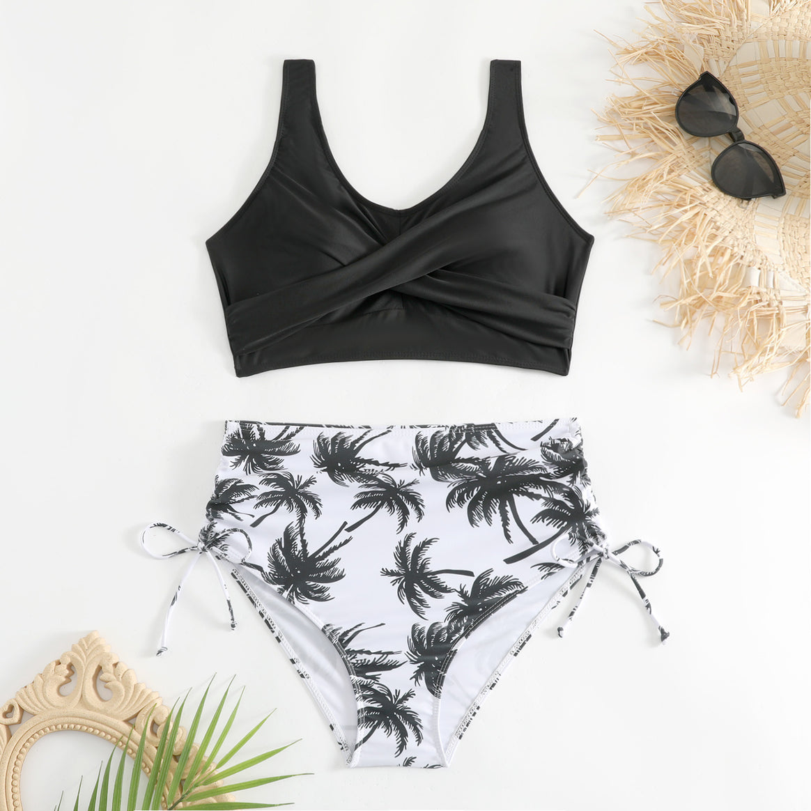 Women's bikini set with stylish wrap top and high-waisted bottoms Mune Fashion