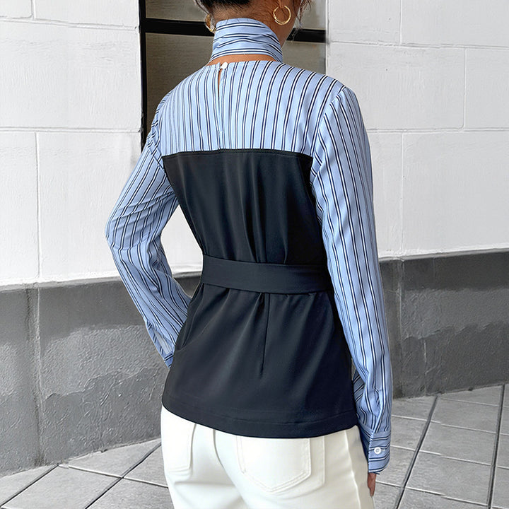 Women Fashionable Blouse with Bow Details Mune Fashion