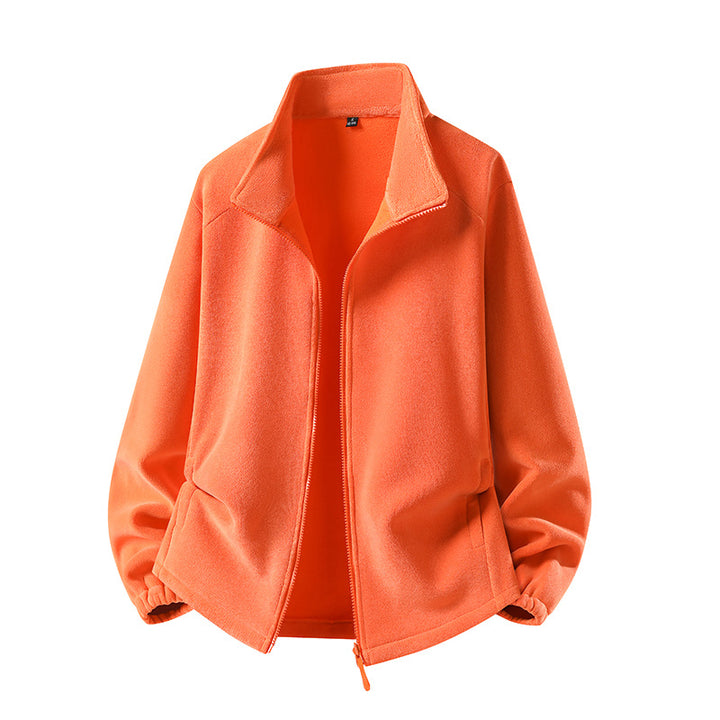 Women's fleece jacket with stand-up collar, full-length zipper, and thermal insulation Mune Fashion