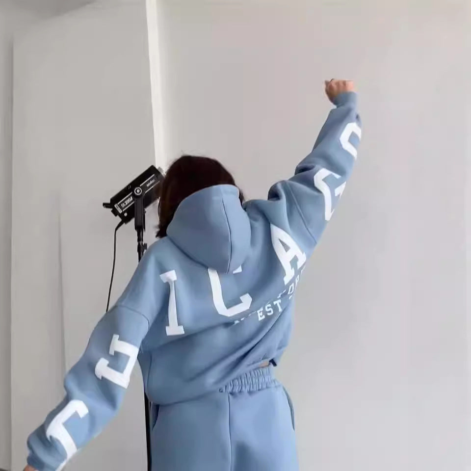 Women's Oversized Hoodie with large block print Mune Fashion