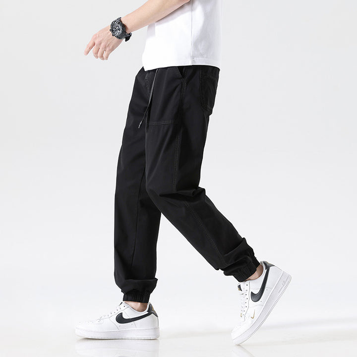 Herren Cargojoggerhose aus Baumwoll-Twill mit Tunnelzugbund und geripptem Knöchelabschluss Mune Fashion
