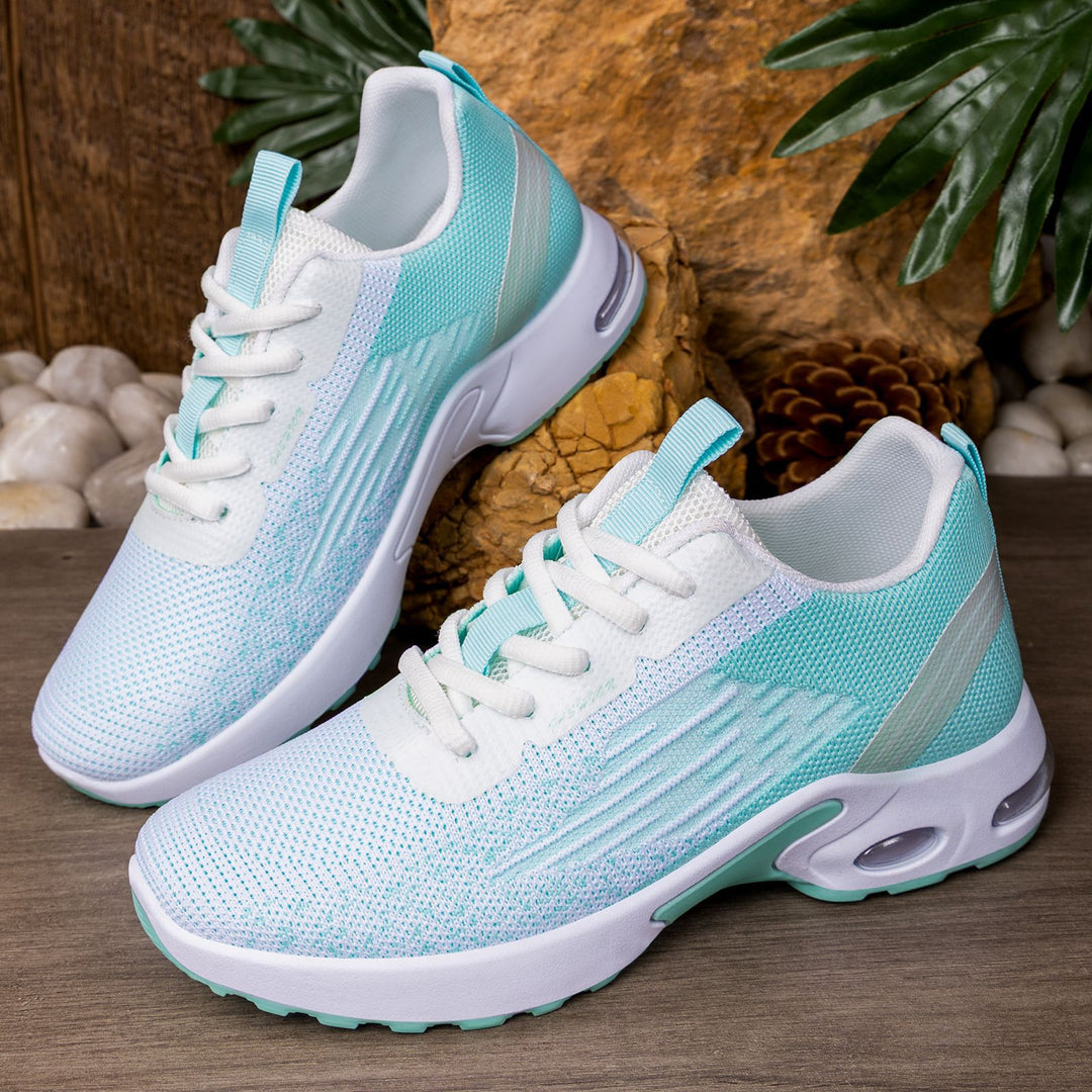 Men's lightweight knit performance sneakers with visible air chamber cushioning and flexible outsole Mune Fashion