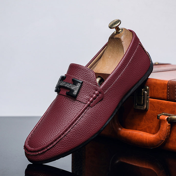 Men's Elegant Loafers with Metal Closure