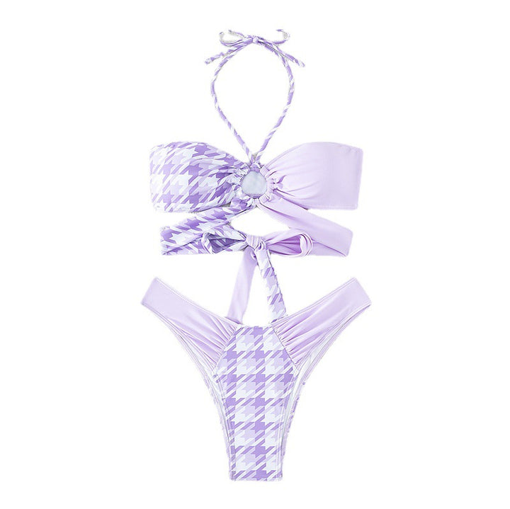 Women's bandeau bikini with modern knot details and structured surface texture Mune Fashion
