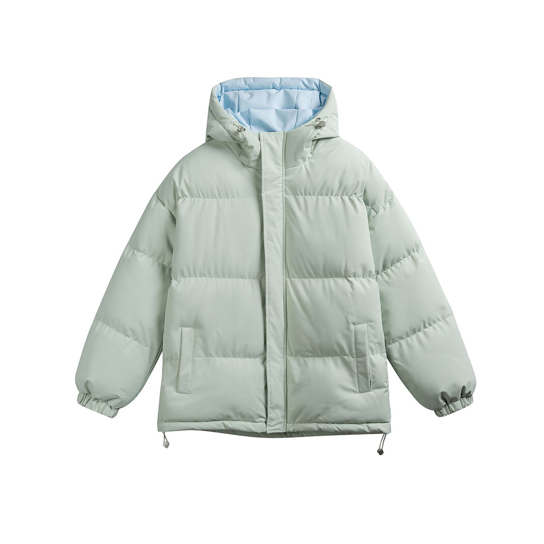 Ladies padded hooded quilted jacket in oversized puffer cut with drawstring waistband Mune Fashion