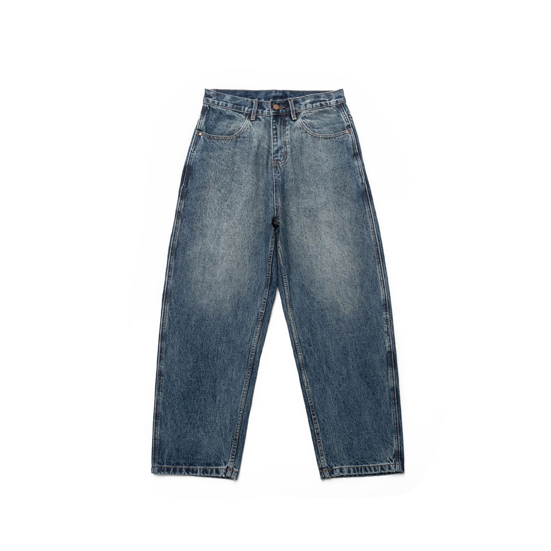 Women High-Waisted Straight Jeans in Retro Workwear Style with Straight Leg Mune Fashion