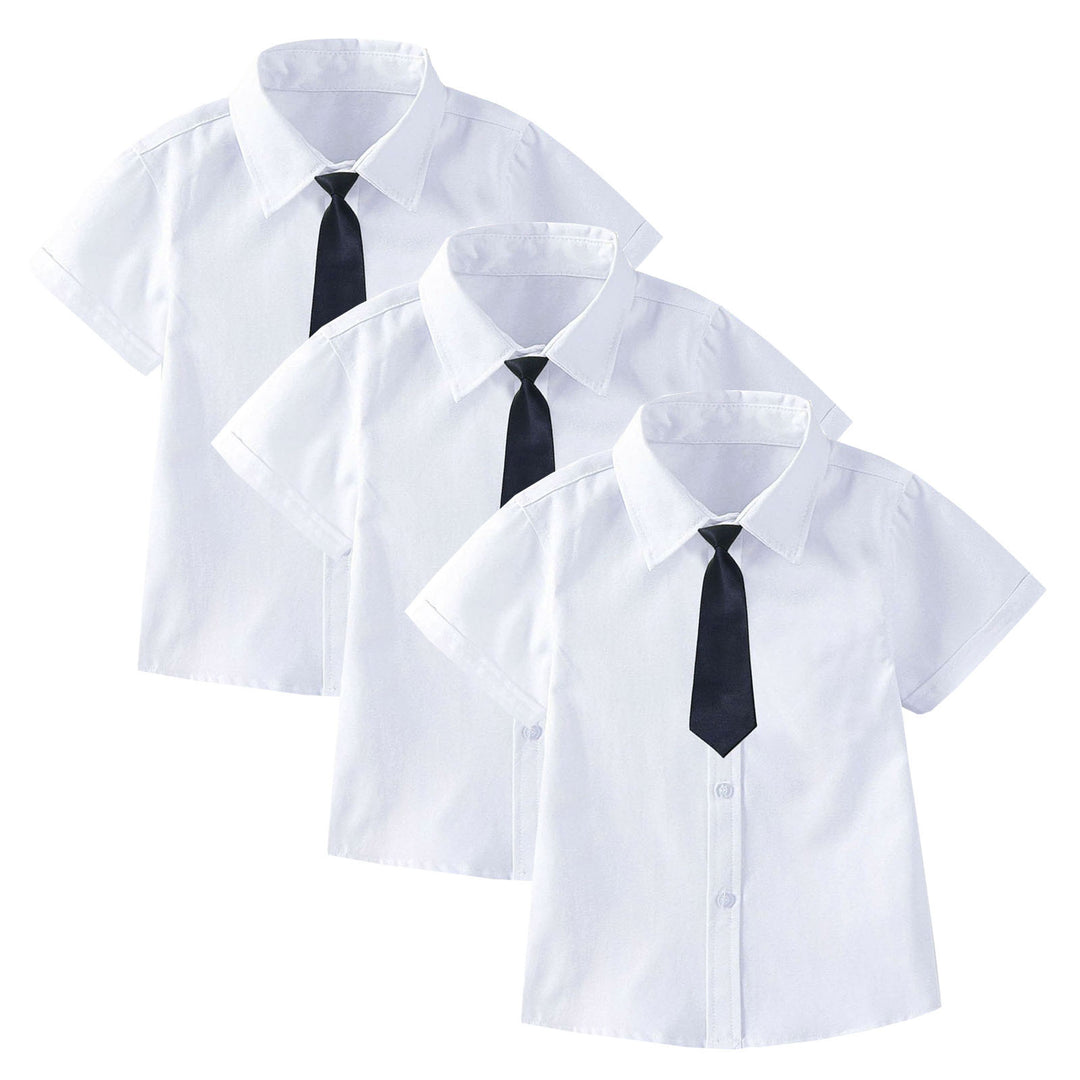 Boys Short Sleeve Shirt with Tie Mune Fashion