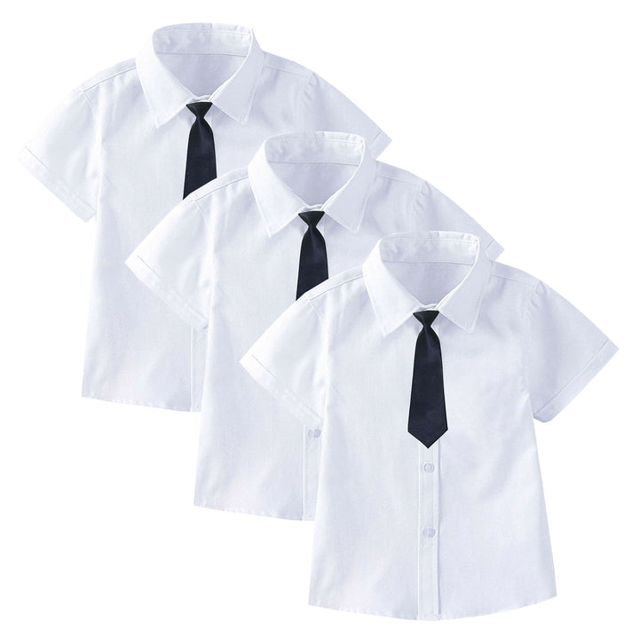 Boys Short Sleeve Shirt with Tie Mune Fashion