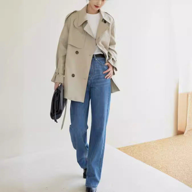 Women’s Stylish Trench Coat with Double Button Closure Mune Fashion