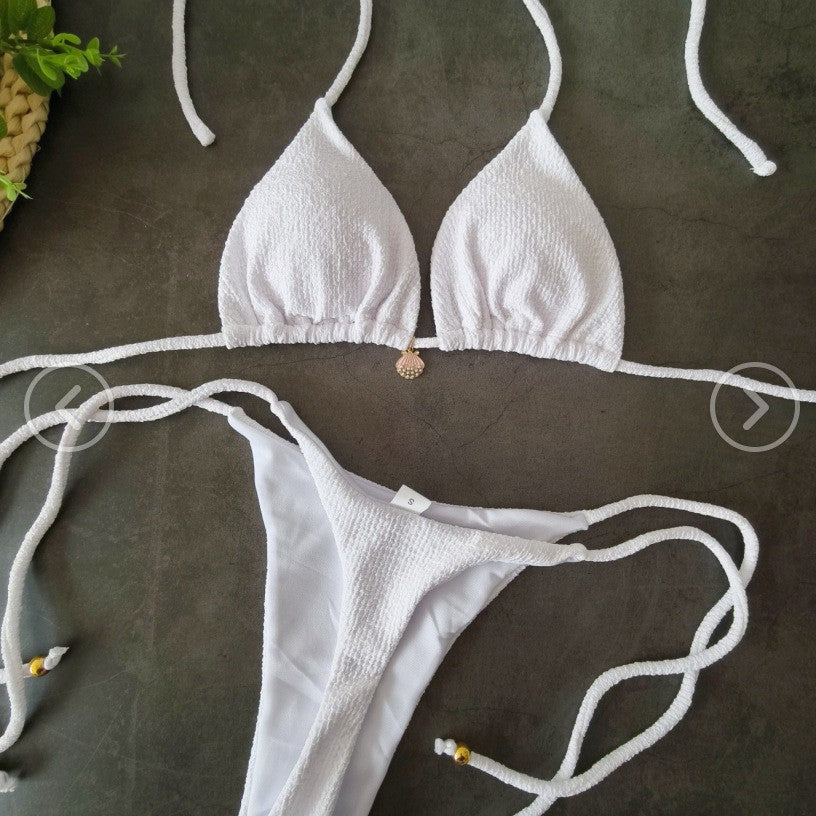 Women's Triangle Bikini Set with sophisticated lacing details Mune Fashion