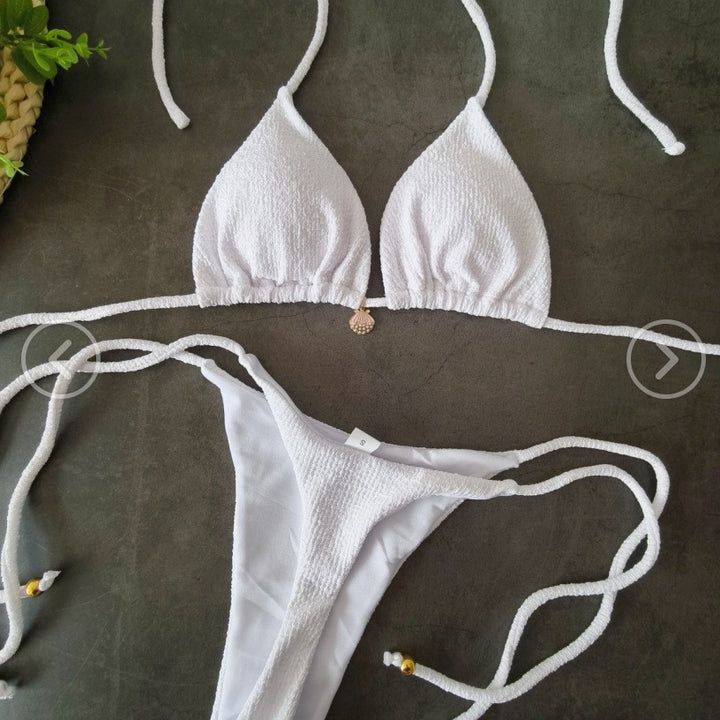 Women's Triangle Bikini Set with sophisticated lacing details Mune Fashion