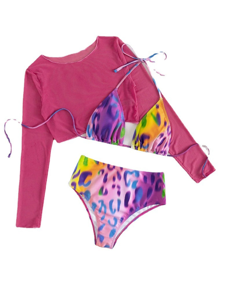 Women's bikini set with long-sleeved top and high waistband Mune Fashion