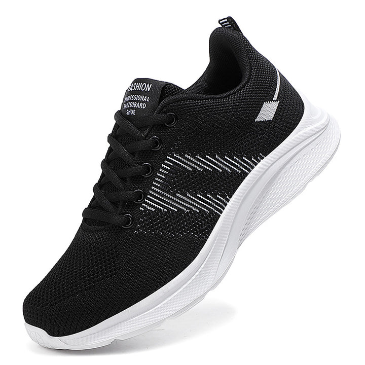 Women's lightweight knitted fitness sneakers with seamless upper material, adaptive EVA cushioning, and ergonomic heel padding Mune Fashion