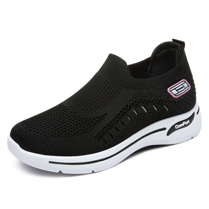 Ladies' ultralight knitted slip-on walking sneakers with seamless sock upper and cushioning EVA comfort midsole Mune Fashion