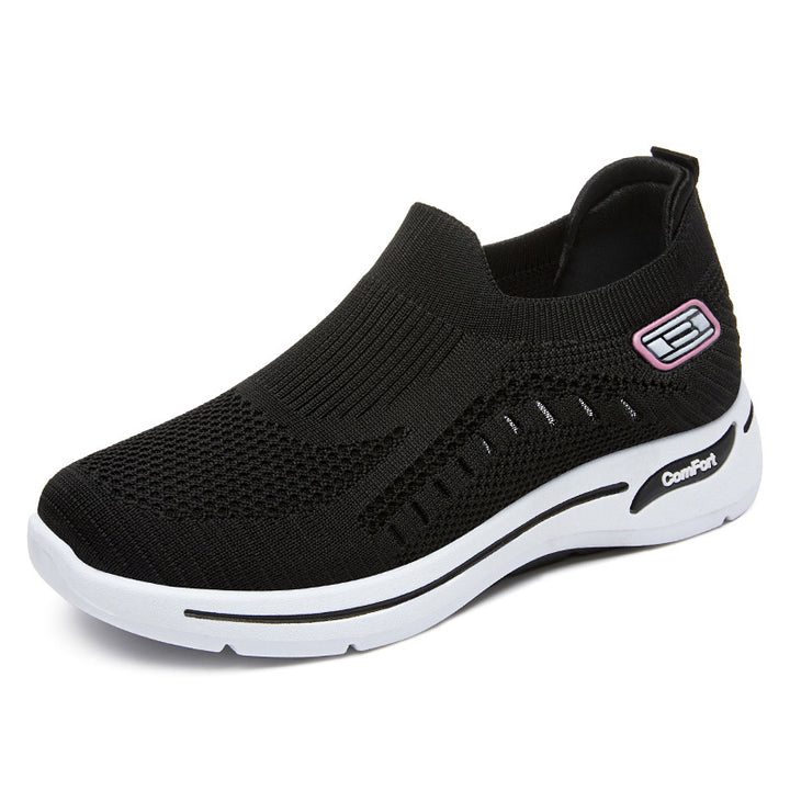 Ladies' ultralight knitted slip-on walking sneakers with seamless sock upper and cushioning EVA comfort midsole Mune Fashion