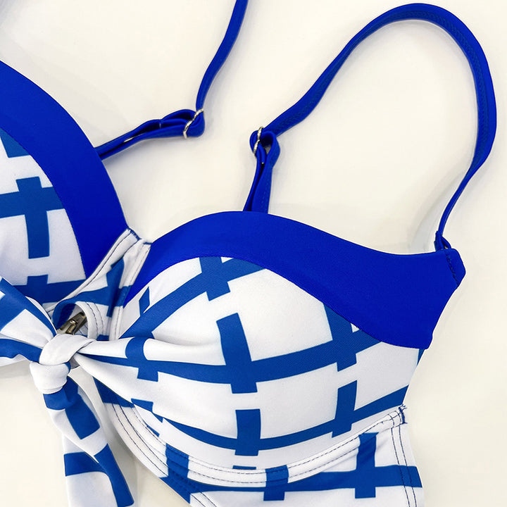 Ladies Bikini Set with elegant knot design and high waistband Mune Fashion