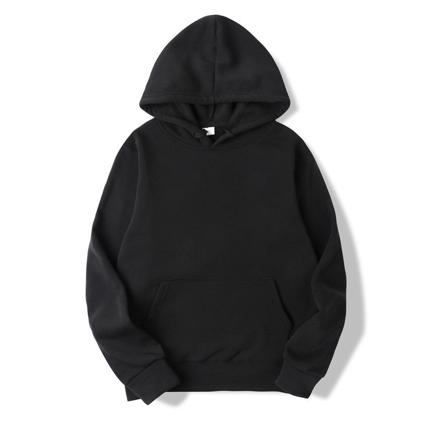 Unisex plain hoodie with kangaroo pocket, ribbed cuffs and relaxed fit Mune Fashion