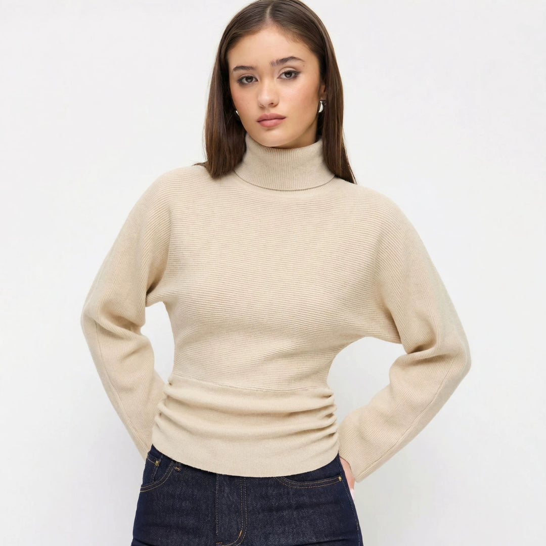 Women Elegant Turtleneck Sweater Mune Fashion