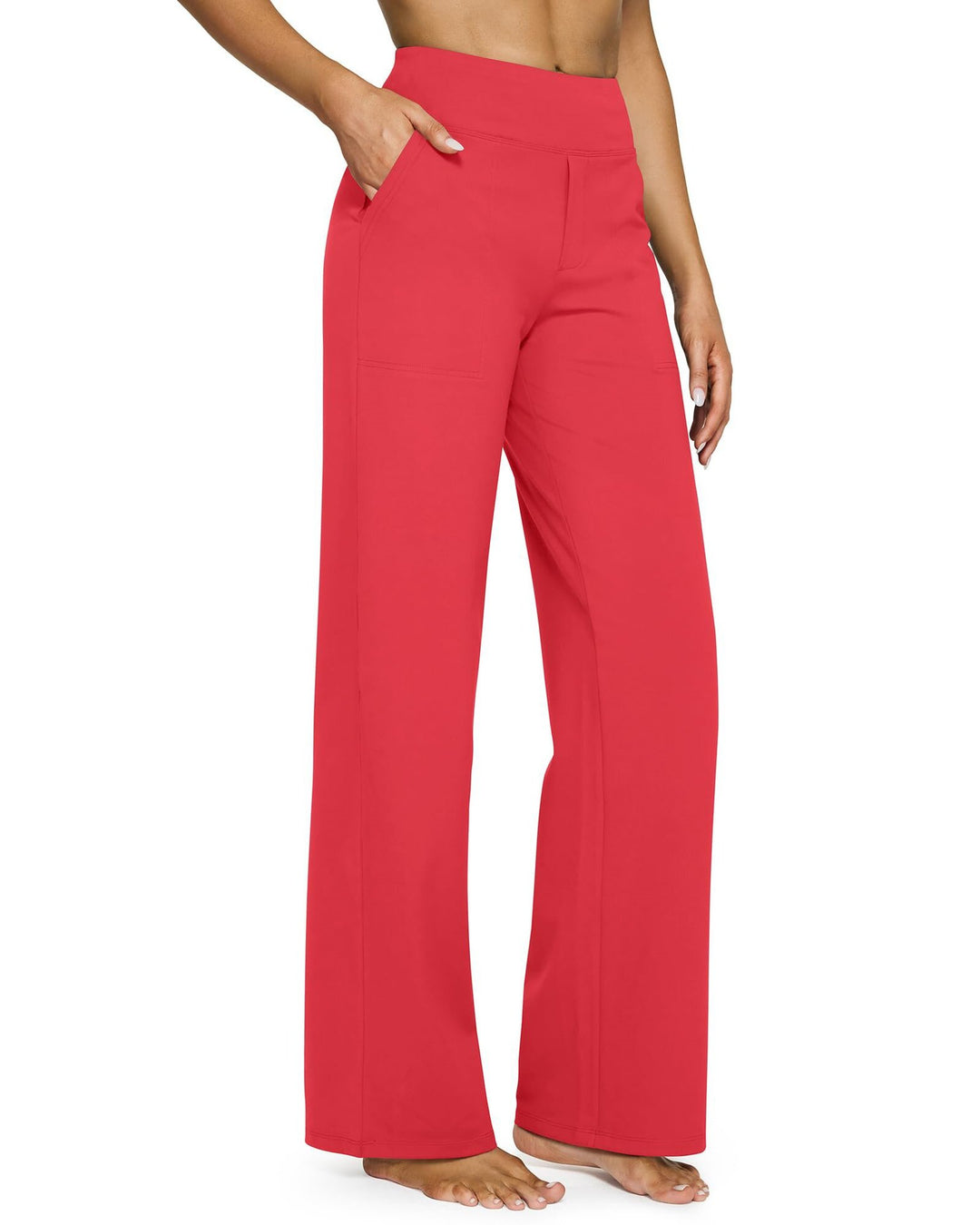 Women Wide High-Waist Lounge Pants with Patch Pockets Mune Fashion