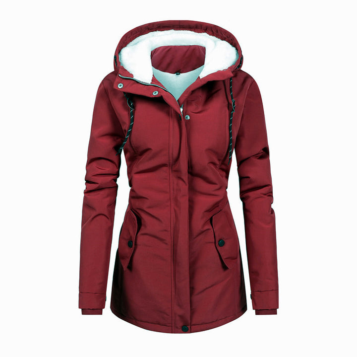 Women's Tailored Functional Parka with Teddy Lining, Hood and Drawstring Mune Fashion