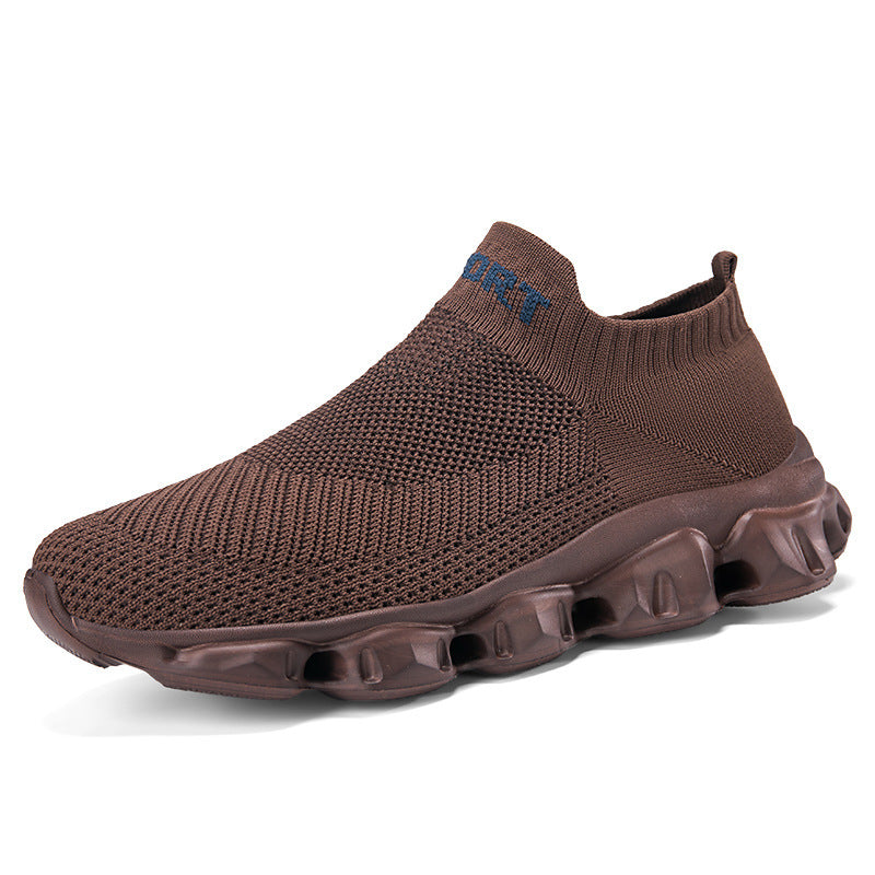 Unisex nan seamless knit slip-on with sock-like shaft and sculpted cushioning sole Mune Fashion