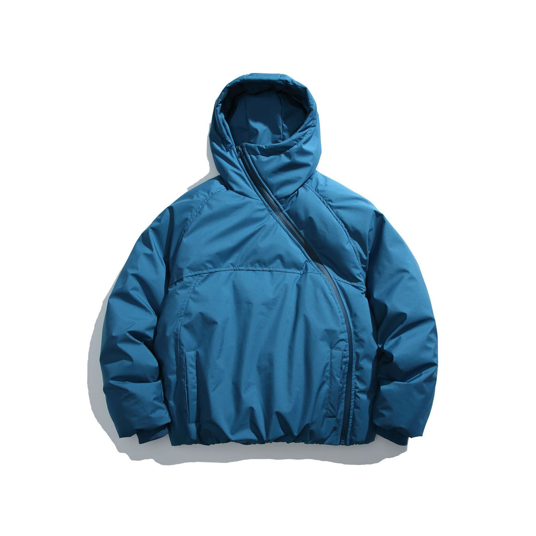 Unisex Short-cut asymmetrical padded parka with hood and thermo insulation Mune Fashion