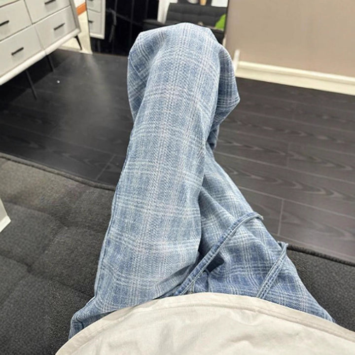 Women's Casual Checkered Pants Mune Fashion