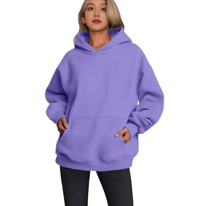 Women Longline-Oversize Hoodie with dropped shoulder, reinforced kangaroo pocket and ribbed hem Mune Fashion